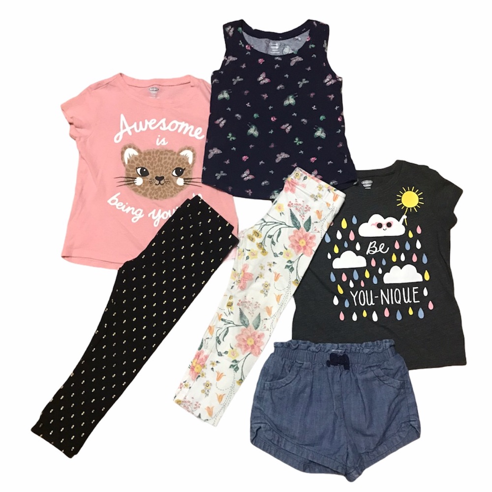 Old Navy toddler girls bundle pants shorts shirts
